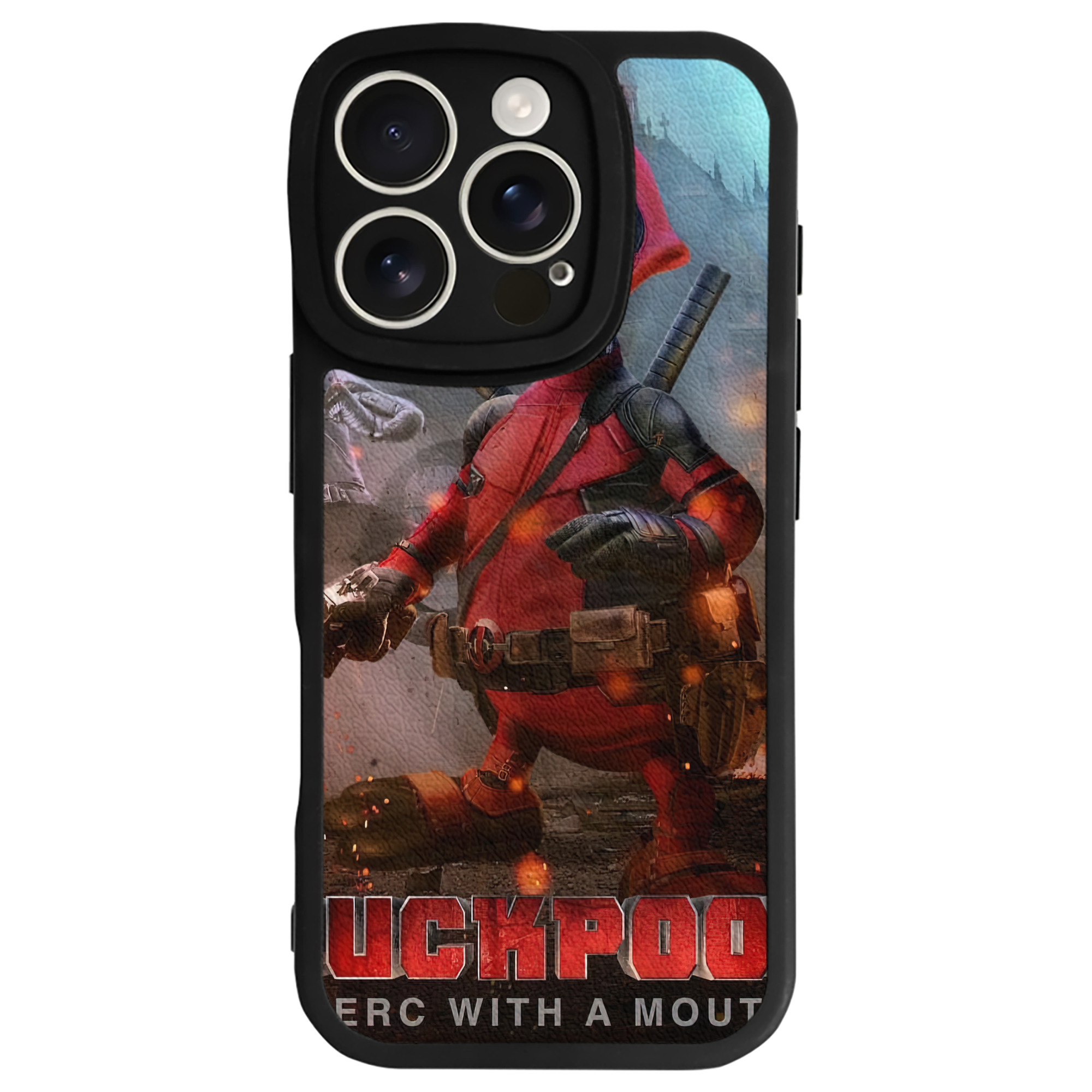 （画像用） Deadpool デッドプール 【iPhone 16シリーズ対応】シリコンスマホケース（レザー調） 材質：シリコン